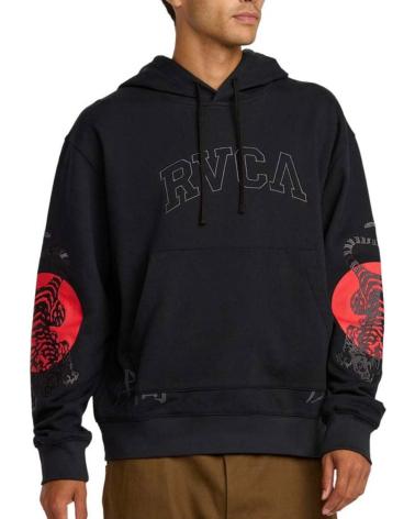 RVCA SUDADERA TIGER SUN HOOD NEGRO BLACK NAN