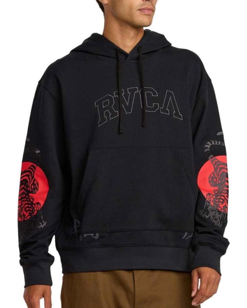 RVCA SUDADERA TIGER SUN HOOD NEGRO BLACK NAN