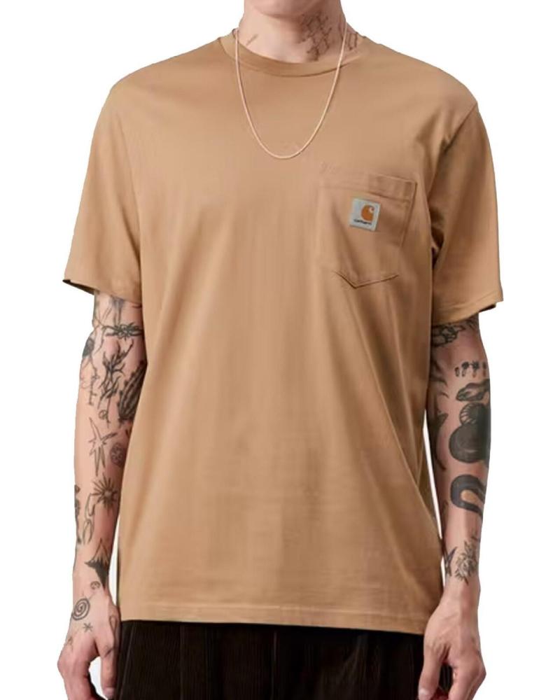 CARHARTT WIP T-SHIRT POCHE MANCHES COURTES MARRON PEANUT NAN