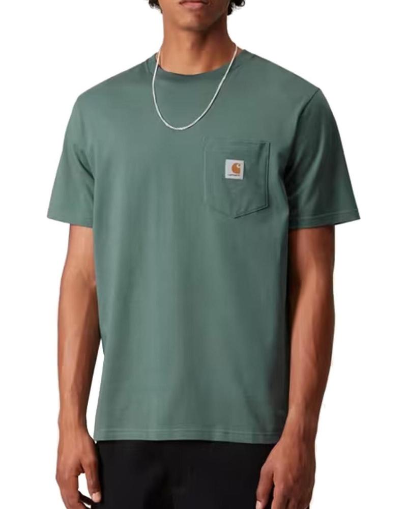 CARHARTT WIP T-SHIRT POCHE MANCHES COURTES VERT SILVER PINE NAN