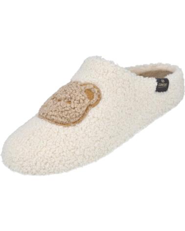 CALZAMUR PANTOFOLE MODELLO 50296 ECRÙ CON DESIGN ORSETTO CRUDO