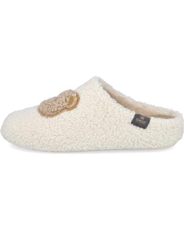 CALZAMUR PANTOFOLE MODELLO 50296 ECRÙ CON DESIGN ORSETTO CRUDO