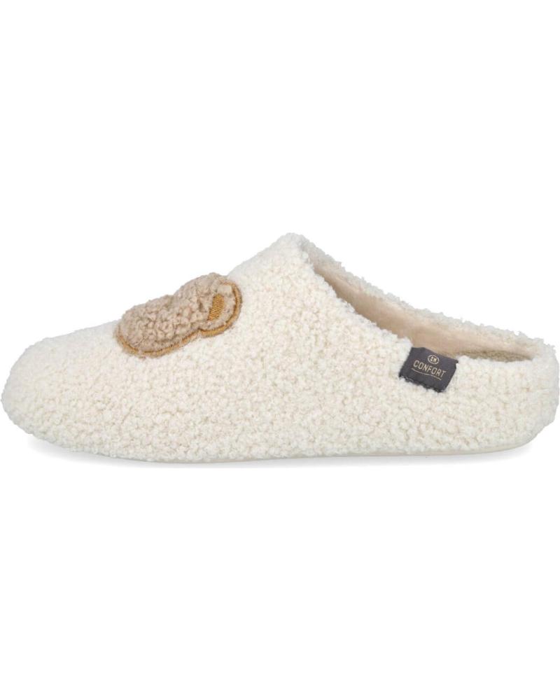 CALZAMUR PANTOFOLE MODELLO 50296 ECRÙ CON DESIGN ORSETTO CRUDO