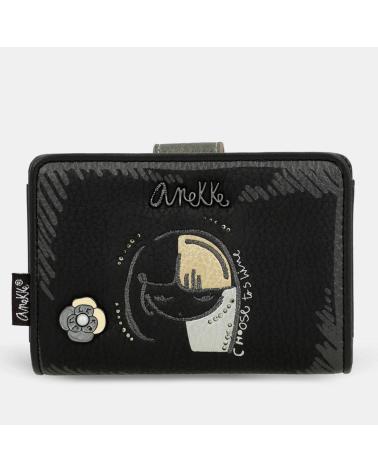 PORTAFOGLIO MEDIO ANEKKE NATURE KOKO RFID NERO 41869-902 NEGRO