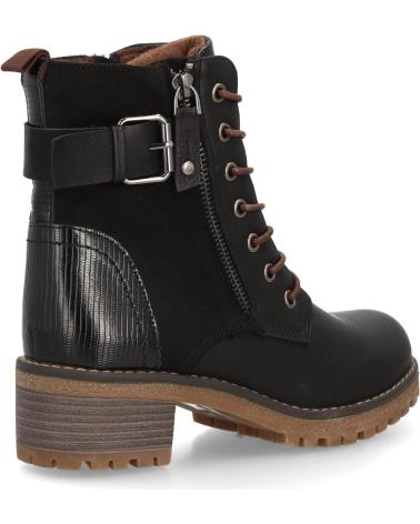 PUNTOSALAO BOTINES ESTILO LENADOR TACON MEDIO DE MUJER COLOR NEGRO 8126 VARIOS COLORES