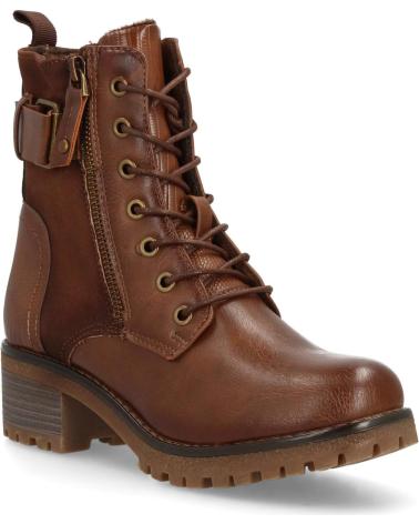 PUNTOSALAO BOTINES ESTILO LENADOR TACON MEDIO DE MUJER COLOR CAMEL 8126 VARIOS COLORES
