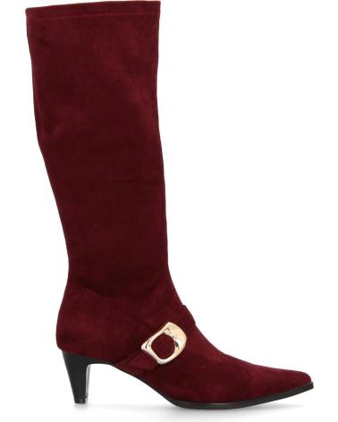 PUNTOSALAO BOTAS ALTAS TACON PUNTA MEDIO DE MUJER COLOR BURDEOS 6387 VARIOS COLORES