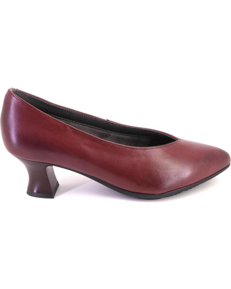 ZAPATOS DE TACÓN PITILLOS 10854 PIEL BURDEOS BURDEOS