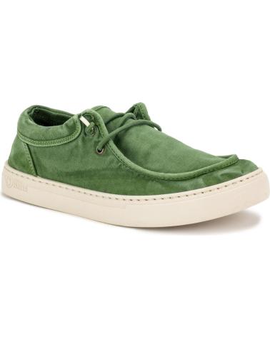 NATURAL WORLD WALLABY 6605 BOAT SHOE GREEN VERDE