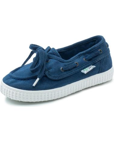 NATURAL WORLD 472E KIDS' BOAT SHOE BLUE AZUL