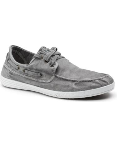 NATURAL WORLD BOAT SHOE 3303E ORGANIC CANVAS - GREY GRIS
