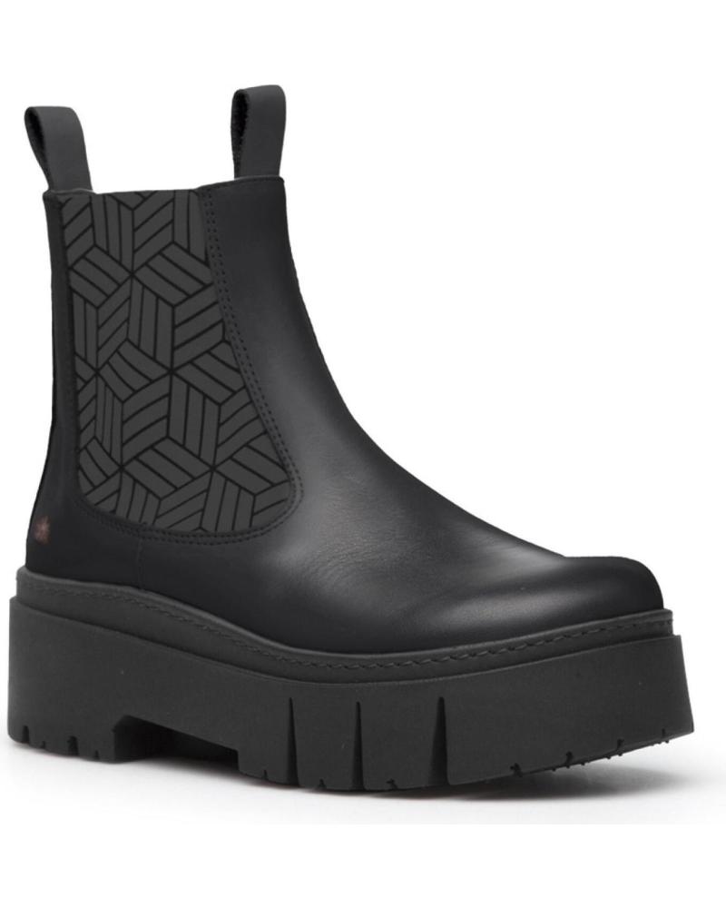 BOTA CHELSEA PLATAFORMA ART COMPANY LEEDS 1766 - PRETO NEGRO