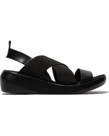 FLY LONDON BAJI 848 BLACK WEDGE SANDAL NEGRO