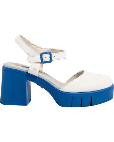 SANDÁLIA DE SALTO ART COMPANY EIVISSA 1991 BRANCO E AZUL VARIOS COLORES