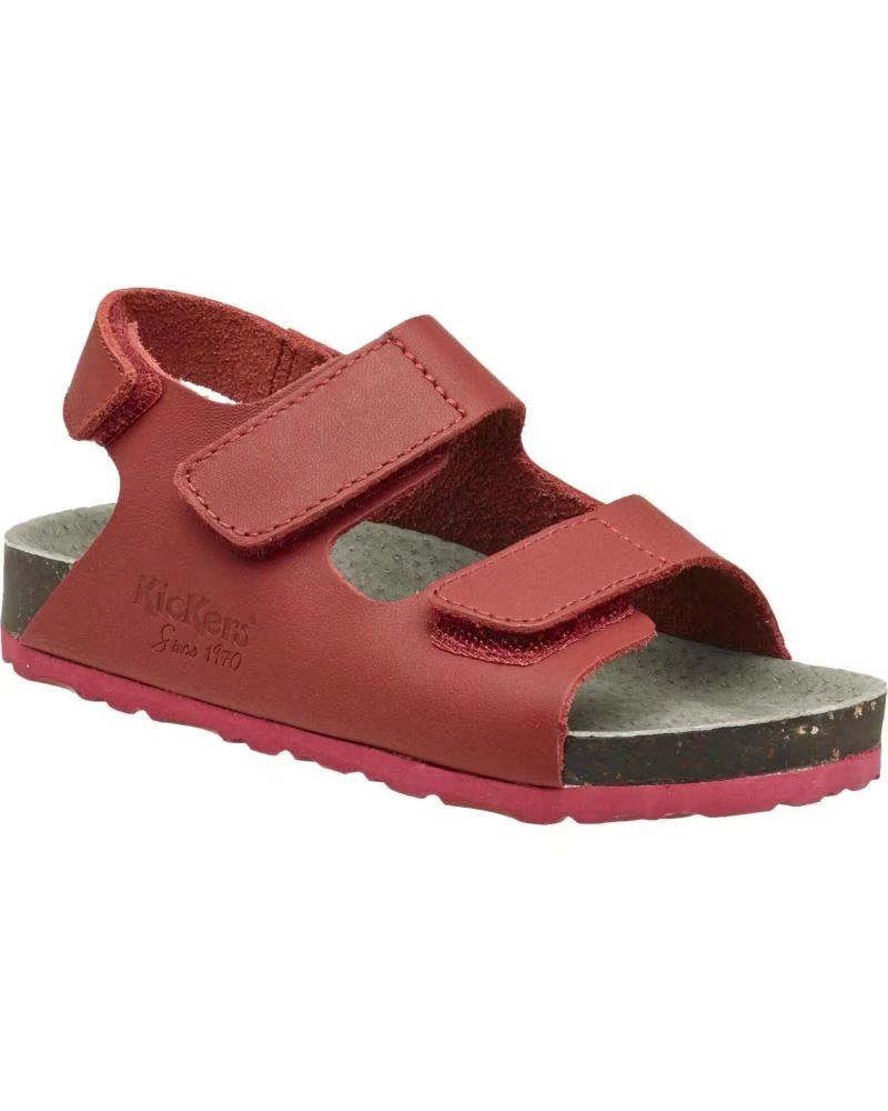 KICKERS MAGIBOY ROJA, CIERRES DE VELCRO Y SUELA FLEXIBLE ROJO