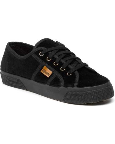 TÊNIS CASUAL NATURAL WORLD BASKET VELVET 2923, PRETAS NEGRO