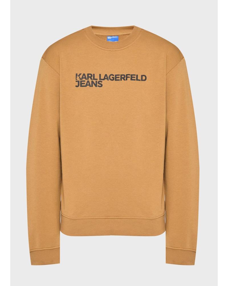 KARL LAGERFELD KLJ REG ESSENTIAL LOGO SWEAT CAMEL
