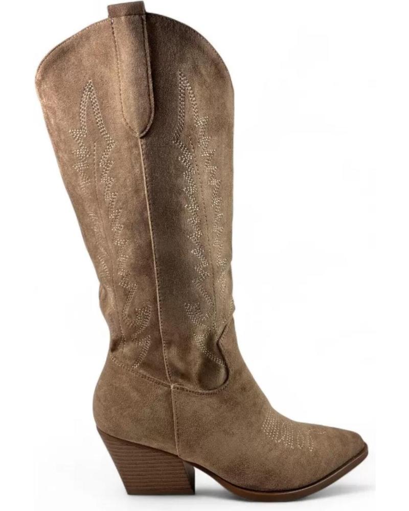 TIMBOS BOTA COWBOY DE MUJER COLOR KAKI 132229 MARRóN