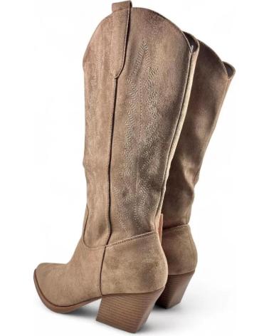 TIMBOS BOTA COWBOY DE MUJER COLOR KAKI 132229 MARRóN