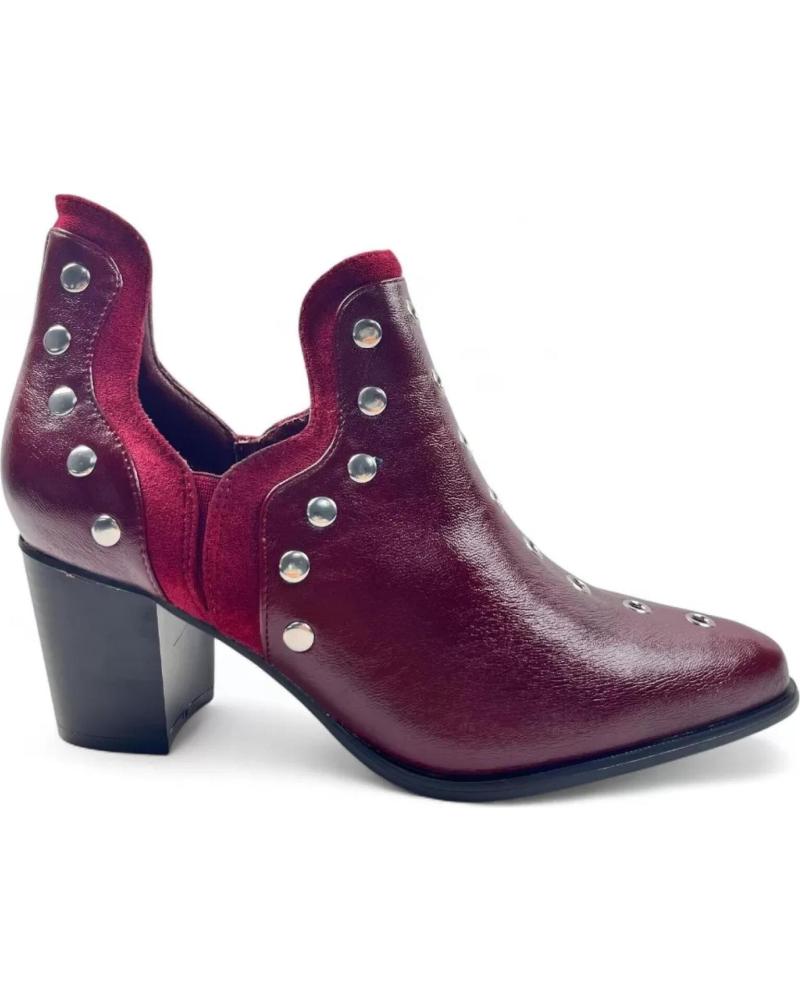 TIMBOS BOTIN COWBOY DE MUJER COLOR VINO 132225 ROJO