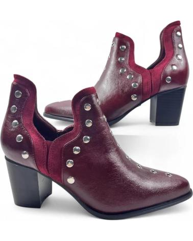 TIMBOS BOTIN COWBOY DE MUJER COLOR VINO 132225 ROJO