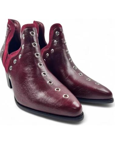 TIMBOS BOTIN COWBOY DE MUJER COLOR VINO 132225 ROJO