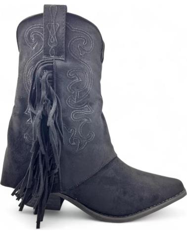 TIMBOS BOTIN COWBOY DE MUJER COLOR 132222 NEGRO