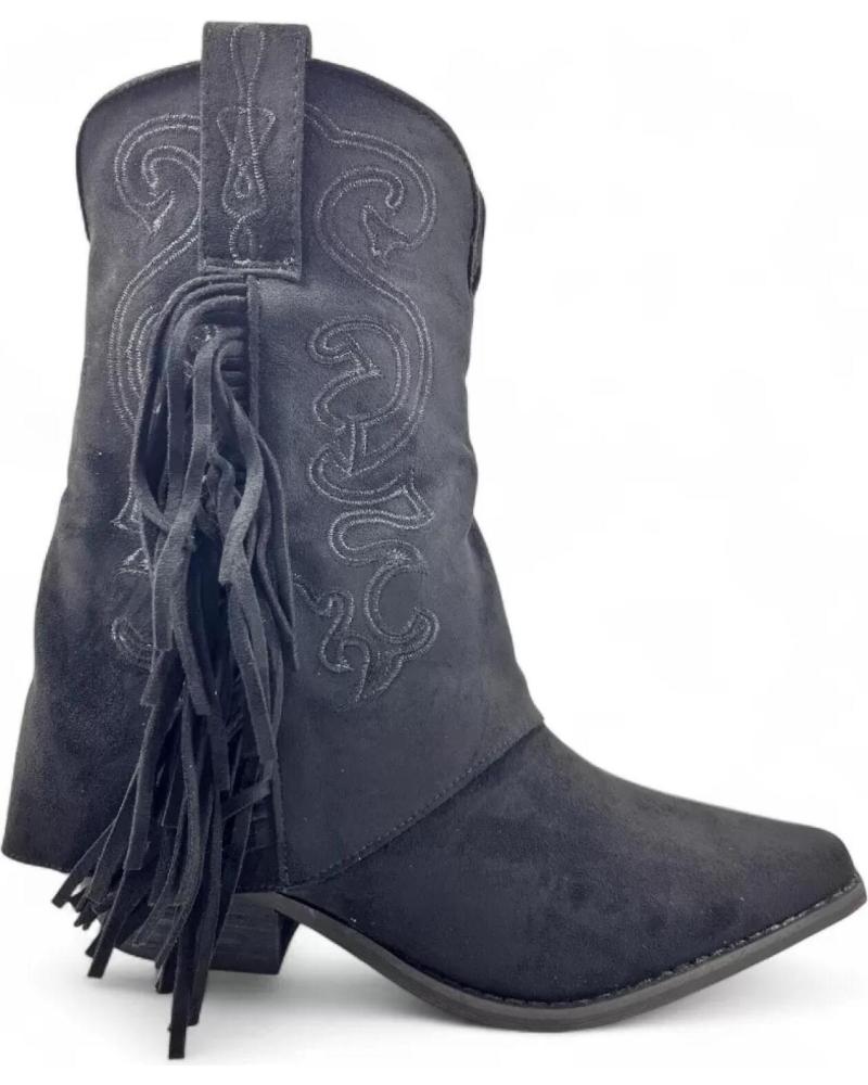 TIMBOS BOTIN COWBOY DE MUJER COLOR 132222 NEGRO