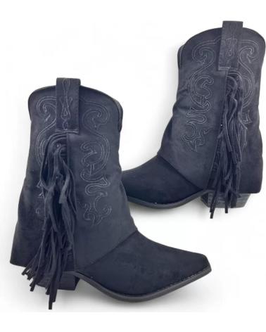 TIMBOS BOTIN COWBOY DE MUJER COLOR 132222 NEGRO