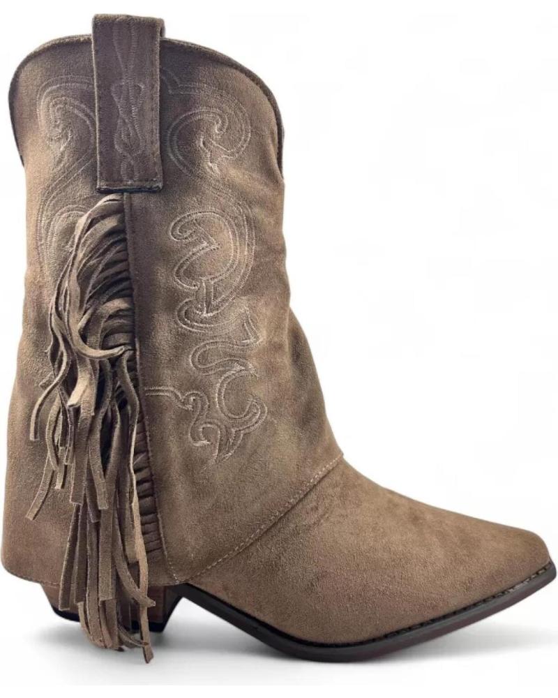 TIMBOS BOTIN COWBOY DE MUJER COLOR KAKI 132221 MARRóN