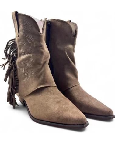 TIMBOS BOTIN COWBOY DE MUJER COLOR KAKI 132221 MARRóN