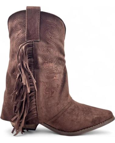 TIMBOS BOTIN COWBOY DE MUJER COLOR CAFE 132220 NEGRO