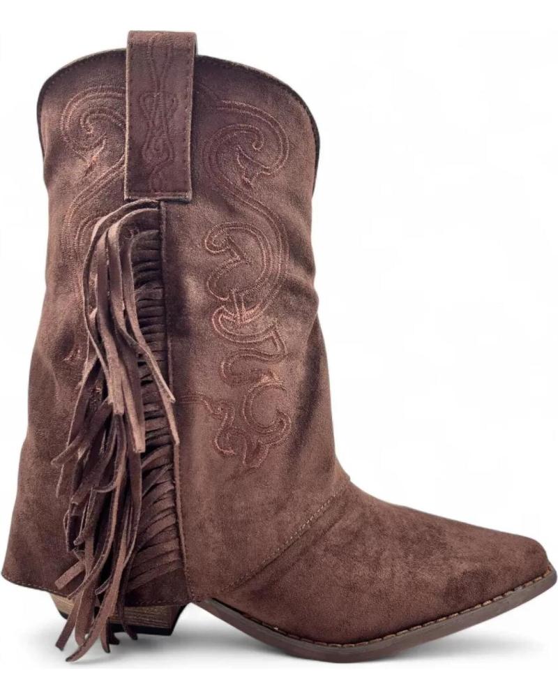 TIMBOS BOTIN COWBOY DE MUJER COLOR CAFE 132220 NEGRO