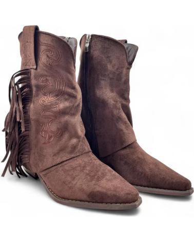 TIMBOS BOTIN COWBOY DE MUJER COLOR CAFE 132220 NEGRO