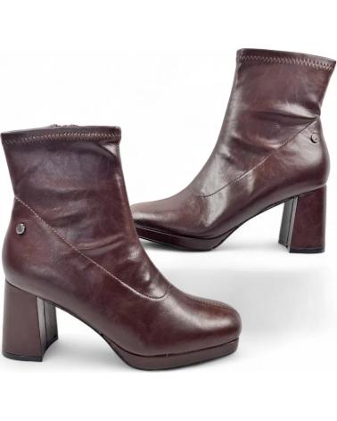 TIMBOS BOTIN TACON PLATAFORMA DE MUJER MARRON 132218 MARRóN