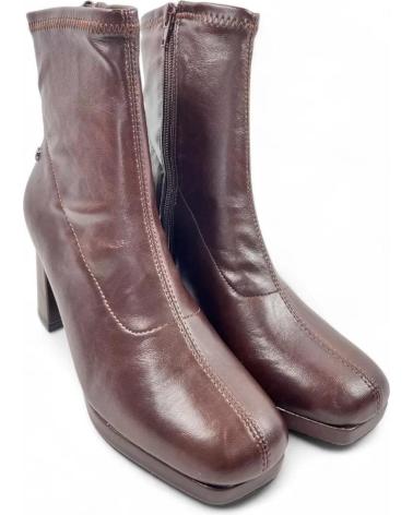 TIMBOS BOTIN TACON PLATAFORMA DE MUJER MARRON 132218 MARRóN