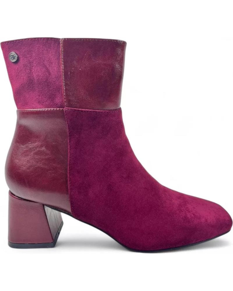 TIMBOS BOTIN TACON DE MUJER COLOR VINO 132215 ROJO