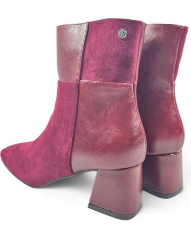 TIMBOS BOTIN TACON DE MUJER COLOR VINO 132215 ROJO