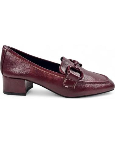 TIMBOS MOCASIN TACON VESTIR MUJER VINO 132205 ROJO