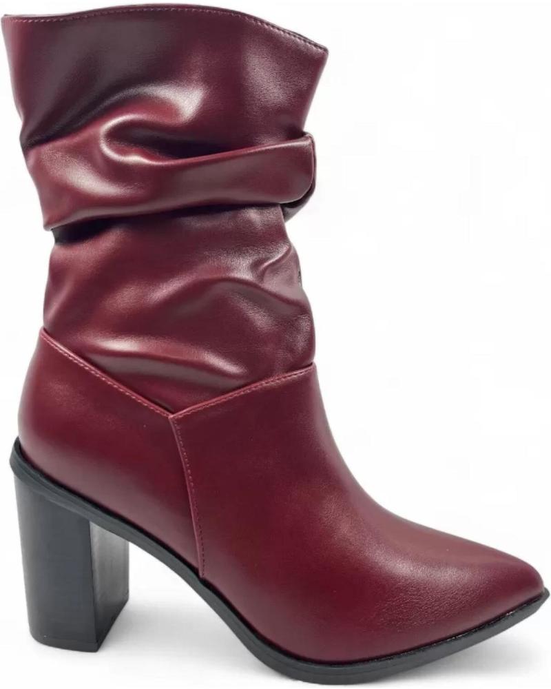 TIMBOS BOTIN TACON DE MUJER VINO 132202 ROJO