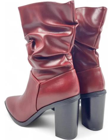TIMBOS BOTIN TACON DE MUJER VINO 132202 ROJO