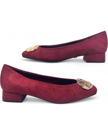 TIMBOS MANOLETINA TACON DE MUJER COLOR VINO 132197 ROJO