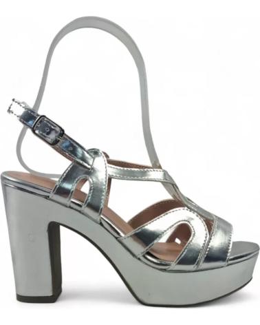 TIMBOS 132132 SANDALE À TALON ET PLATEFORME ARGENTÉE PLATEADO