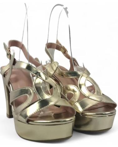 TIMBOS 132131 SANDALE À TALON ET PLATEFORME DORÉE AMARILLO