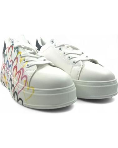 TIMBOS FREIZEIT-SNEAKER WEISS MIT MEHRFARBIGEM HERZMUSTER 132115 VARIOS COLORES