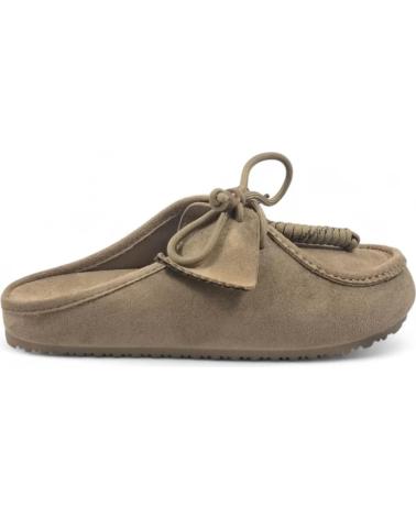 TIMBOS SABOT PLAT KAKI EN DAIM AVEC NŒUD 132113 MARRóN