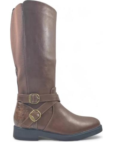 BOTTES PLATES TIMBOS EN CUIR MARRON MODÈLE 132108 MARRóN