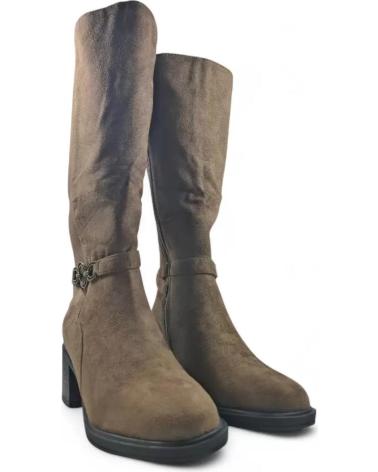 BOTTES À TALON TIMBOS COULEUR TAUPE MODÈLE 132106 VERDE