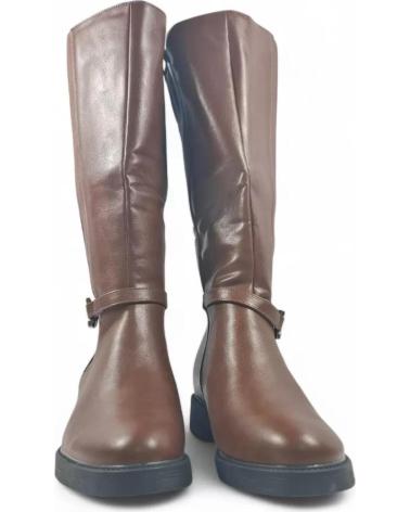 BOTTES PLATES TIMBOS CUIR 132103 MARRON MARRóN