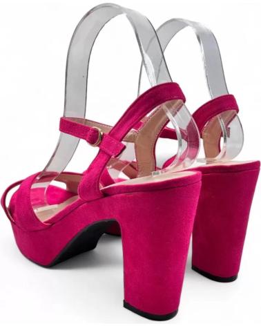 TIMBOS SANDALE À TALON ET PLATEFORME MODÈLE 132096 - FUCHSIA VIBRANT MORADO
